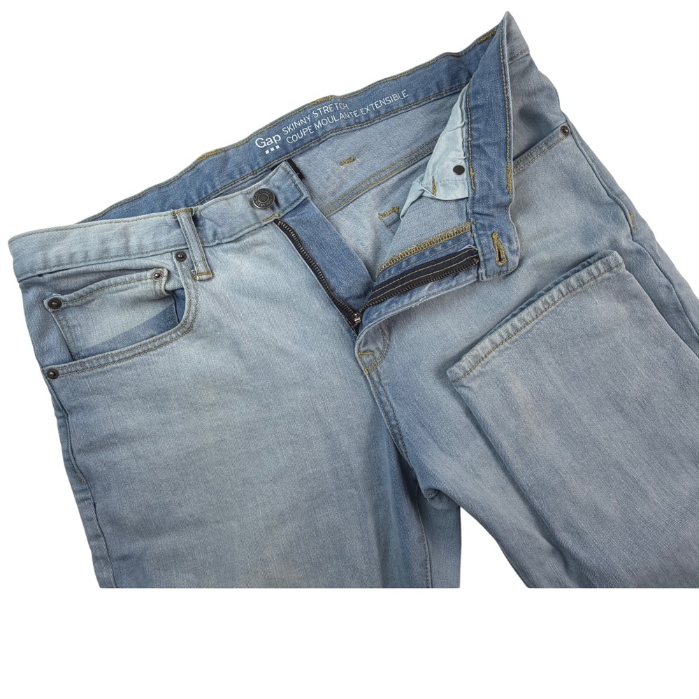 Gap Skinny Stretch Jeans Mens 36x32 Light Wash Blue Denim Pants 36 x 32